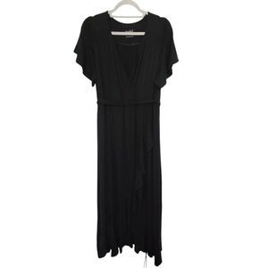 Isabel By Ingrid + Isabel Black Faux Wrap Shower Dress Size Large